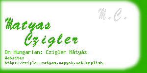 matyas czigler business card
